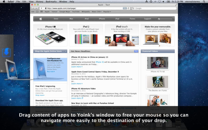 Yoink v2.5 Mac OS X