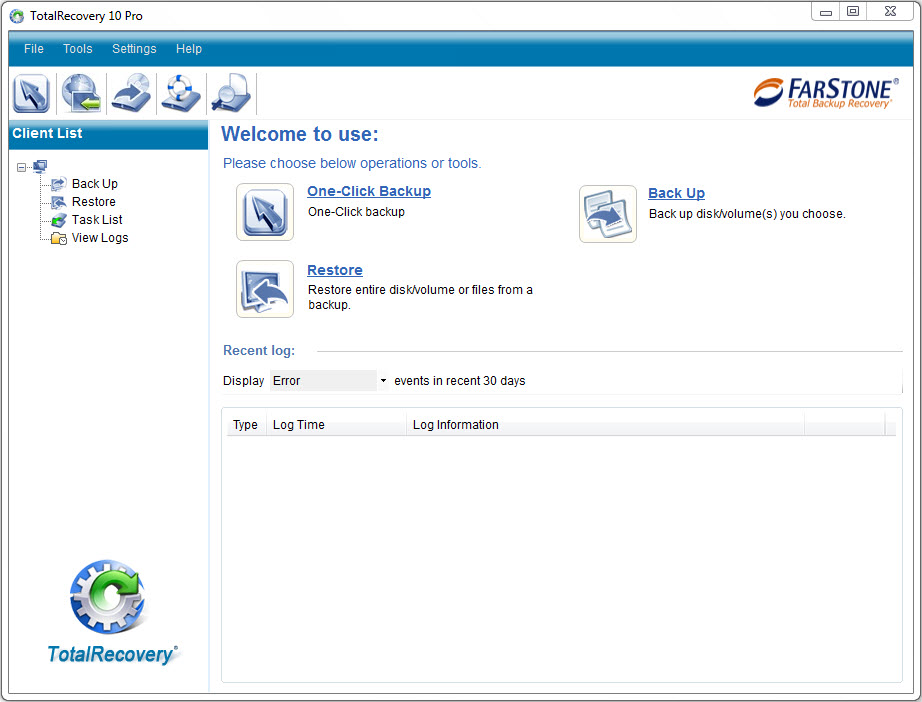 FarStone TotalRecovery Pro  / Server 10.5  Build 20141203 / 20141208