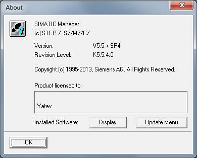 SIEMENS SIMATIC STEP 7 version 5.5 SP4 Update