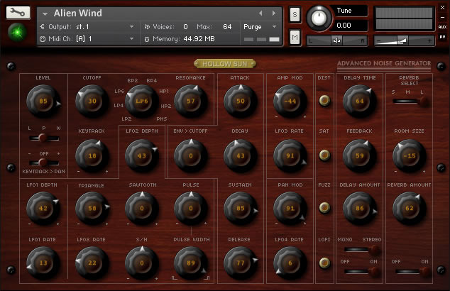 Hollow Sun Advanced Noise Generator KONTAKT