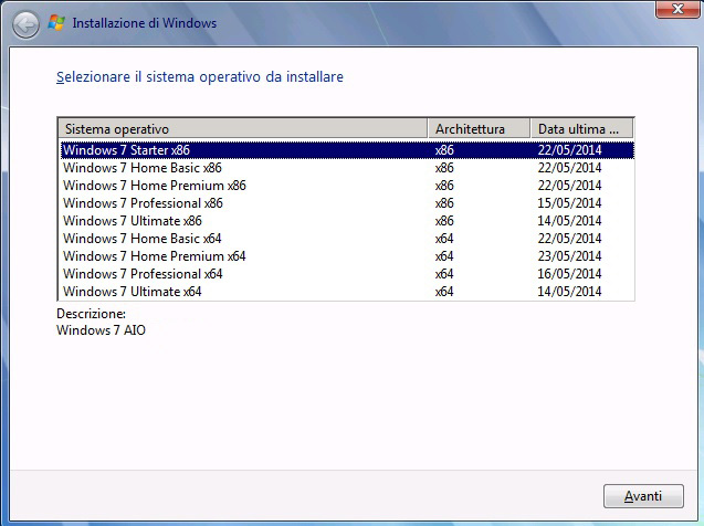 Microsoft Windows 7 SP1 AIO 9 in 1 Settembre 2014