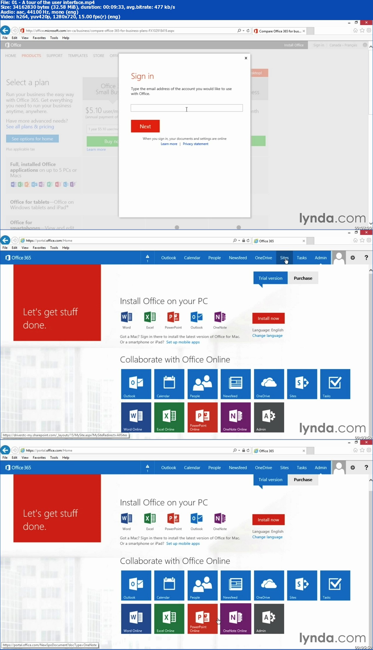 lynda - Up and Running with Office 365