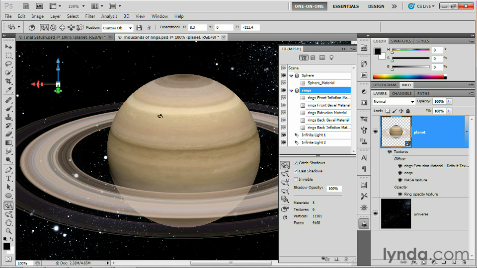 Photoshop CS5 Extended One-on-One: 3D Fundamentals