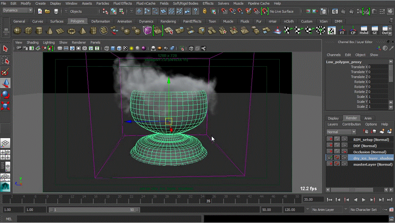 Simulating a Dry Ice Effect in Maya 