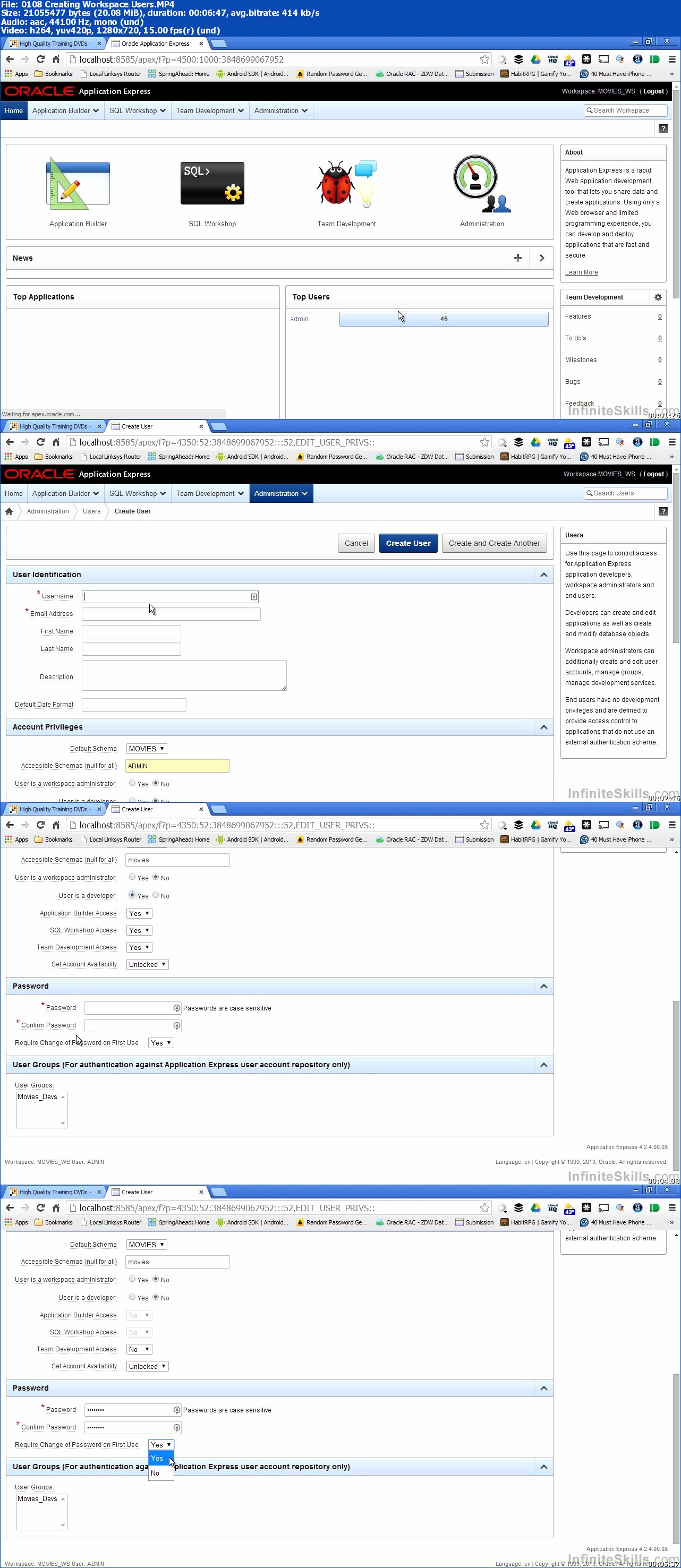 InfiniteSkills - Learning Oracle Application Express Training Video