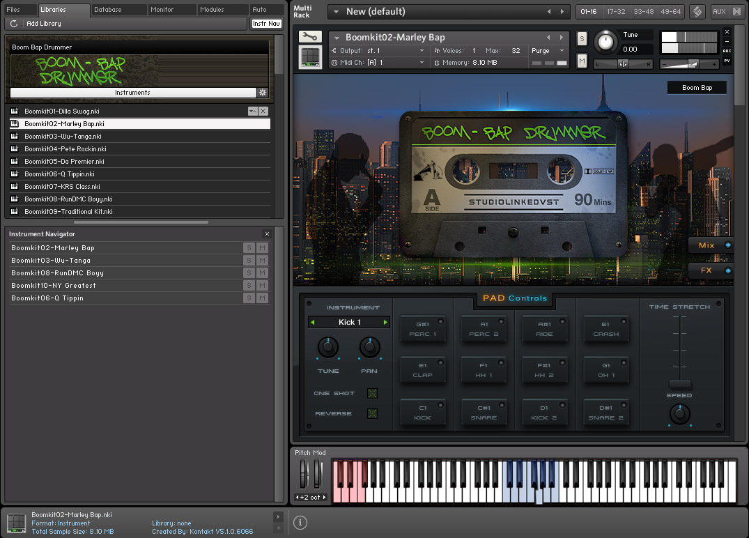 StudioLinkеdVST Boom Bap Drummer KONTAKT