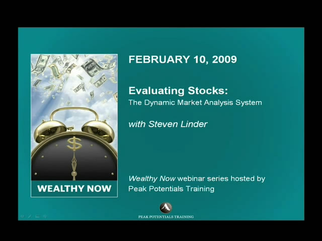 Wealthy Now : Evaluating Stocks by Steve Linder