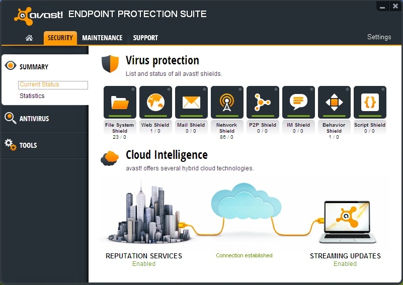 Avast! Endpoint Protection Suite 8.0.1603