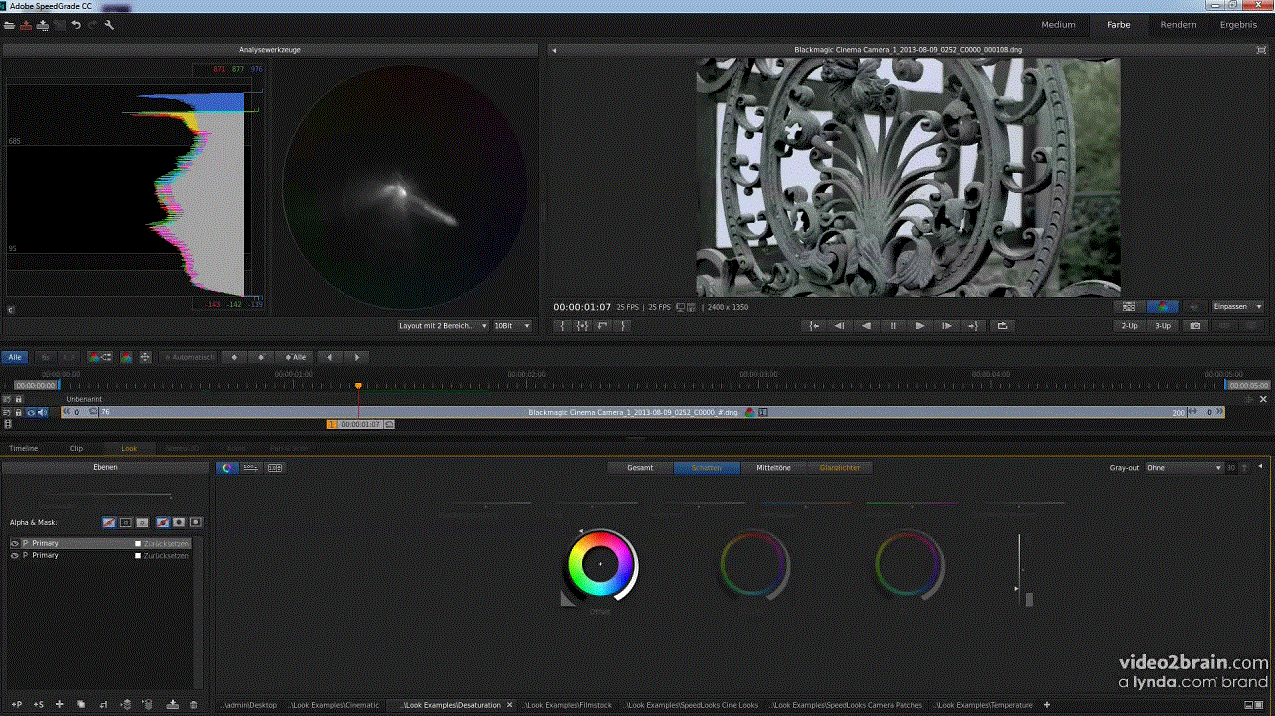  SpeedGrade CC – Crashkurs Farblooks und Color Grading für Videoprojekte
