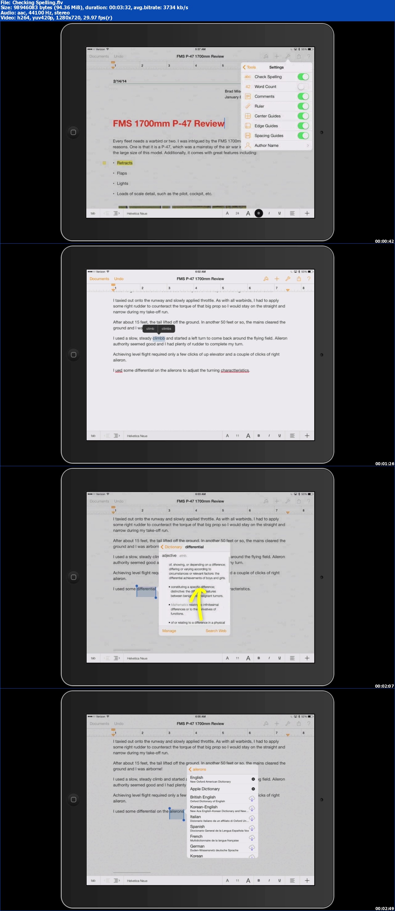 Que Video - How to Use Pages on an iPad