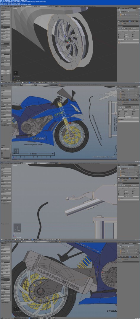 CG Cookie - Blender - Modeling a Motorcycle