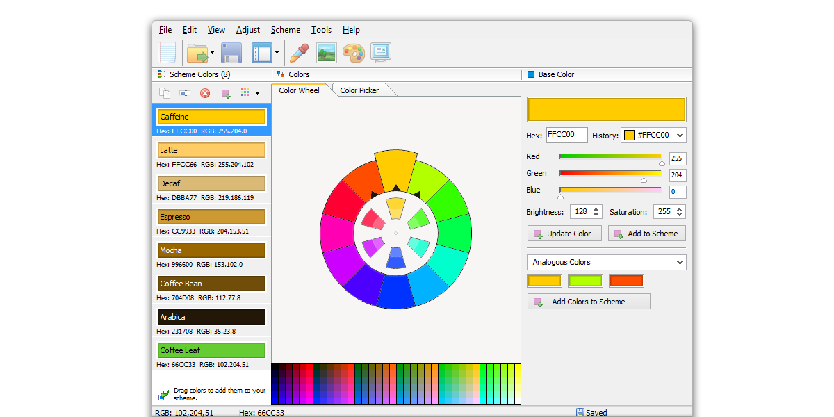 CoffeeCup Website Color Schemer v4.2.130