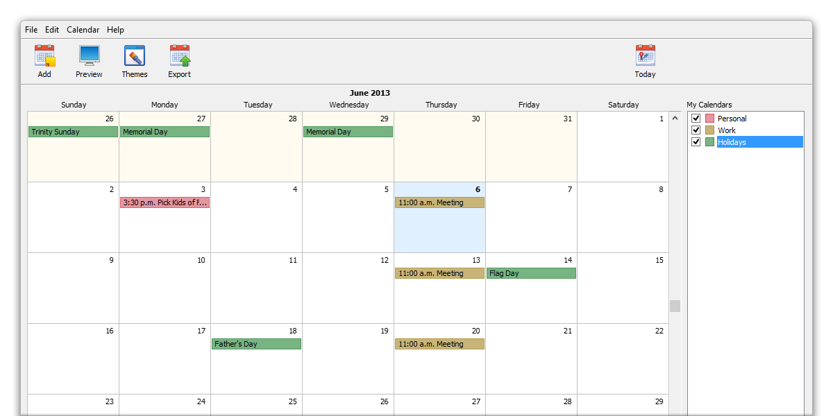 CoffeeCup Web Calendar v5.1.20