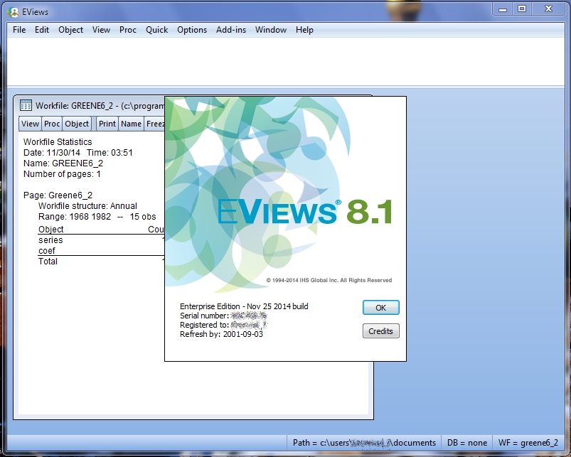 EViews 8.1 Enterprise Edition