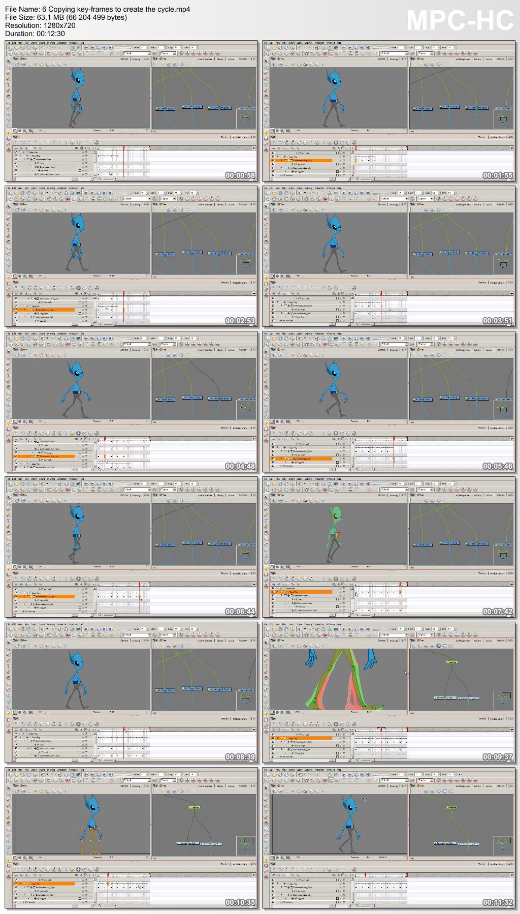 Dixxl Tuxxs - Creating a Walk Cycle with Deformer Bones in Toon Boom Animate Pro