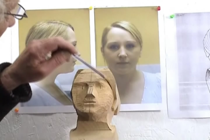 Carving a Female Head