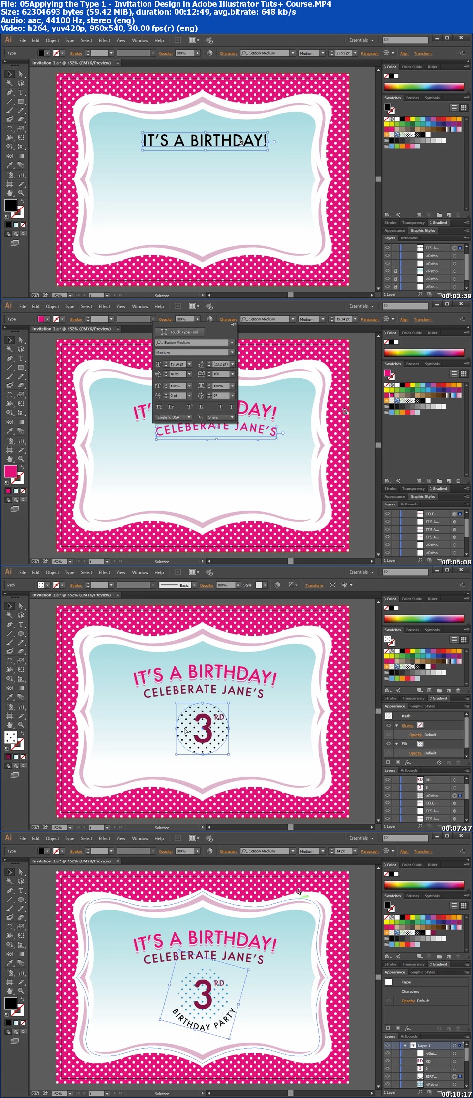 Tutsplus - Invitation Design in Adobe Illustrator