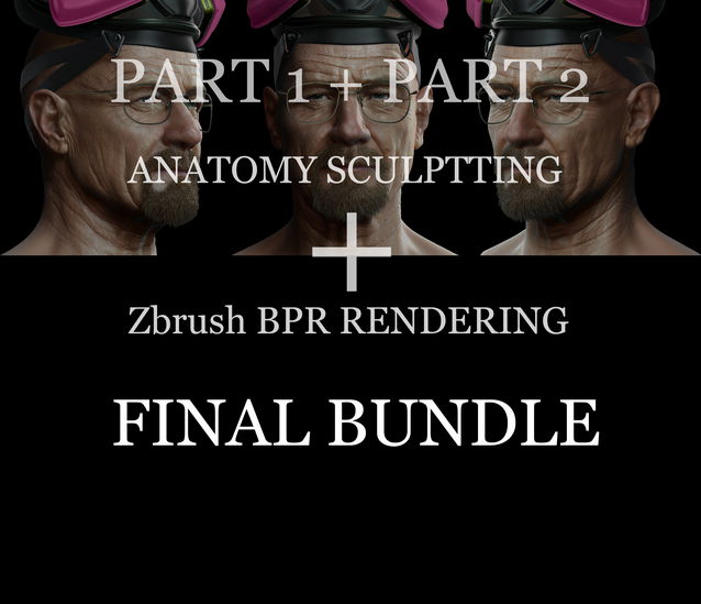 Gumroad - Anatomy Sculpting and ZBrush BPR Rendering Package by Frank Tzeng