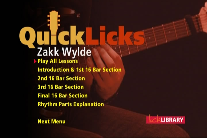 Lick Library - Quick Licks: Fast Southern Rock - Zakk Wylde, Key of Dm [repost]