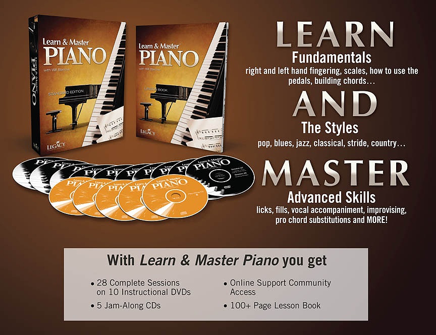 Learn And Master Piano (14 DVDs, 5 CDs and Lesson Book)