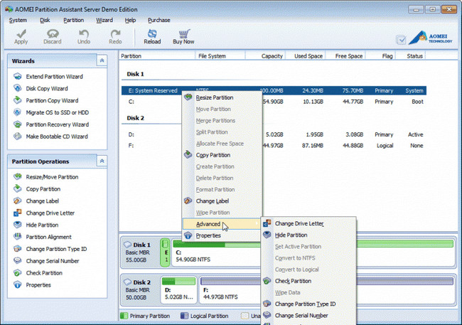 Aomei Partition Assistant Server 5.5 Retail