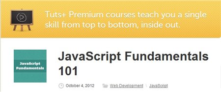 Tuts+ Premium - JavaScript Fundamentals 101