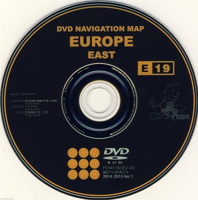 TOYOTA LEXUS Navigation DVD EAST Europe 2014-2015 E19 DVD9-NAViGON