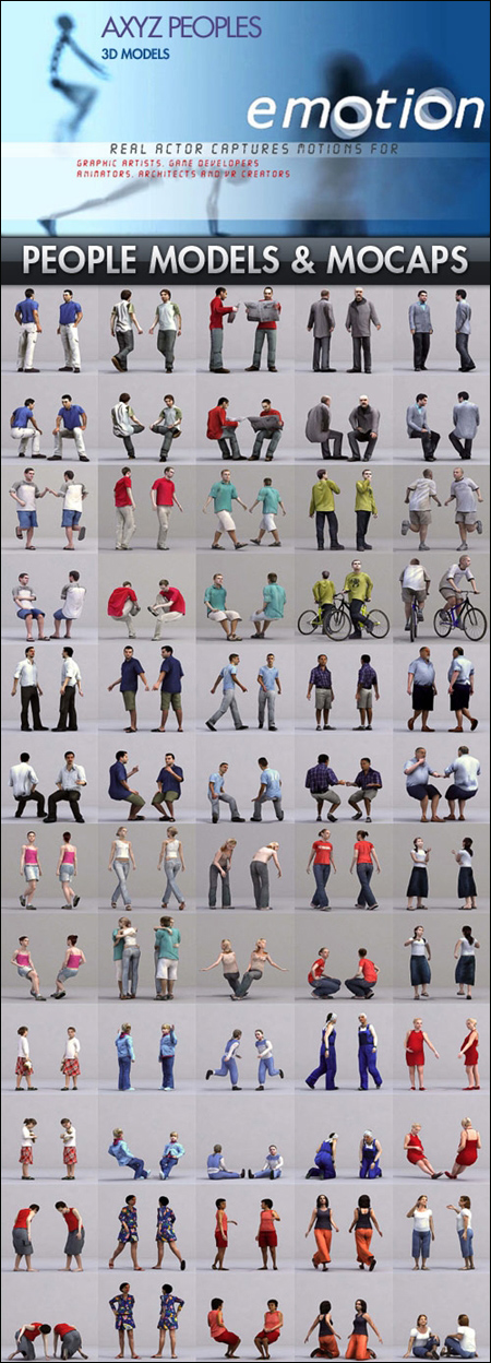 AXYZ DESIGN – People 3D Models & Motion Capture Data