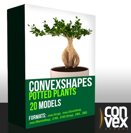 CGAXIS Convexshapes 3D Potted Plants Collection