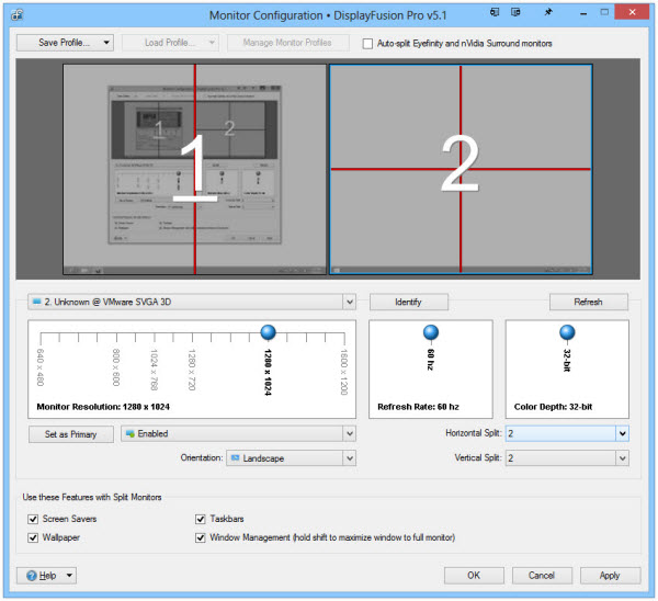 Monitor Splitting