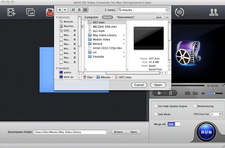 WinX HD Video Converter 5.0.3 (Mac OS X)