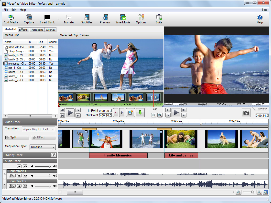 VideoPad Video Editor 2.30 Final