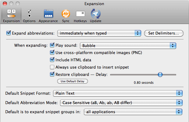 SmileOnMyMac TextExpander v3.3.4 Mac OS X