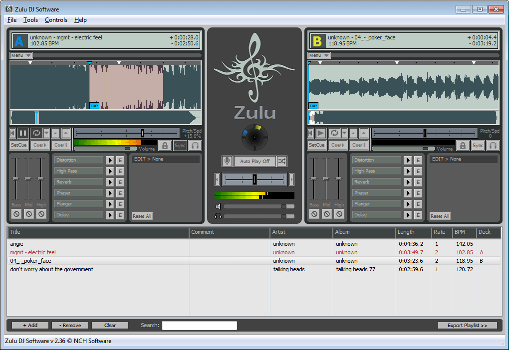 NCH Zulu DJ Software Masters Edition 2.38