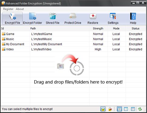 Advanced Folder Encryption 6.70