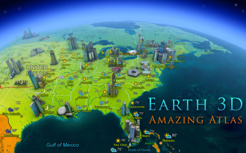 Earth 3D Amazing Atlas v1.3.1 Multilingual Mac OS X