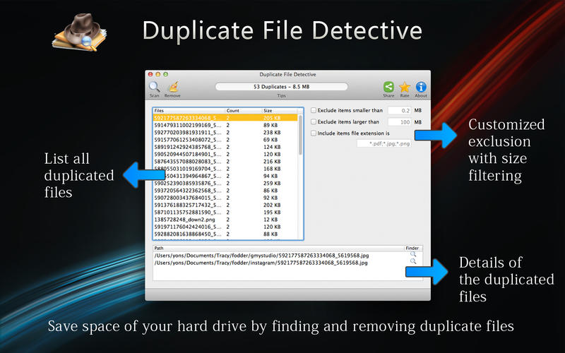 Duplicate File Detective v1.04 Mac OS X