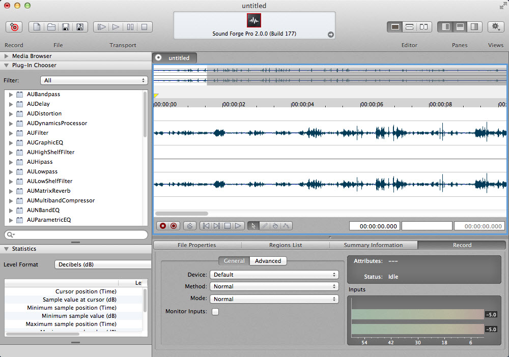 Sony Sound Forge Pro Mac 2.0.0