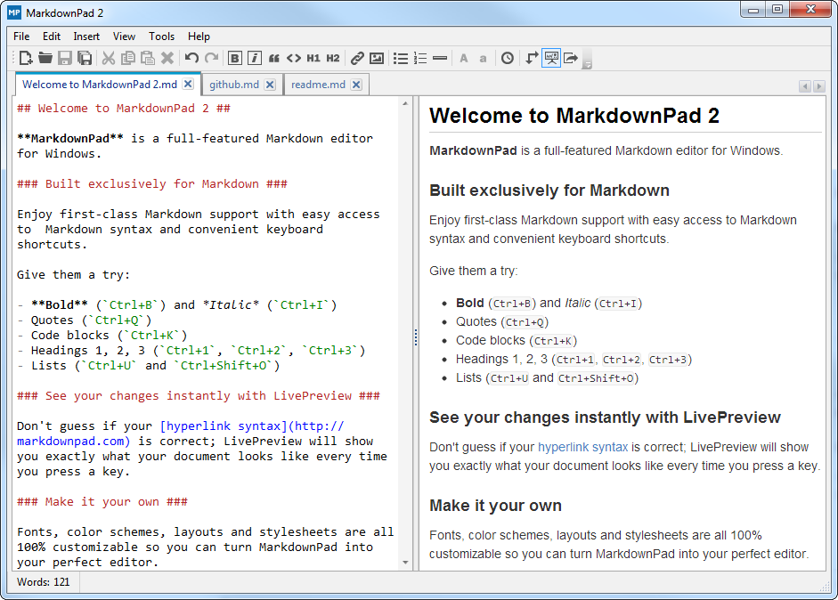 MarkdownPad 2 Pro 2.4.1.39552