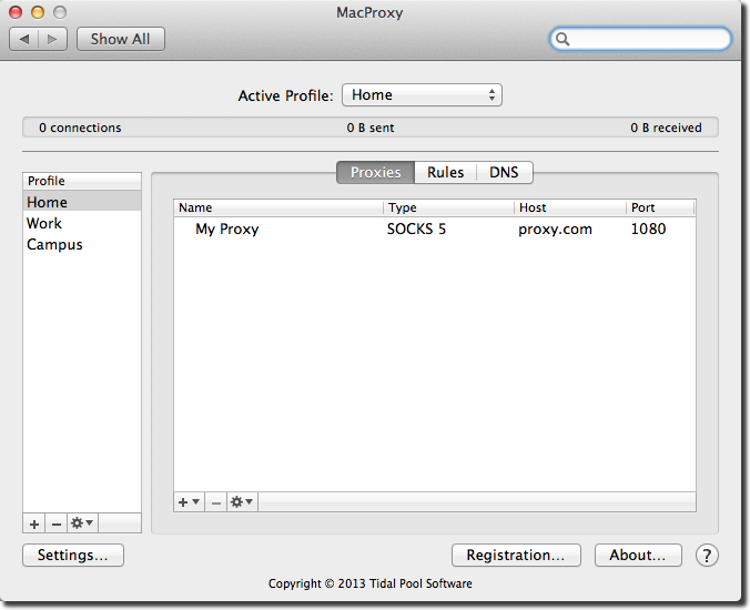 Tidal Pool MacProxy 3.0.5