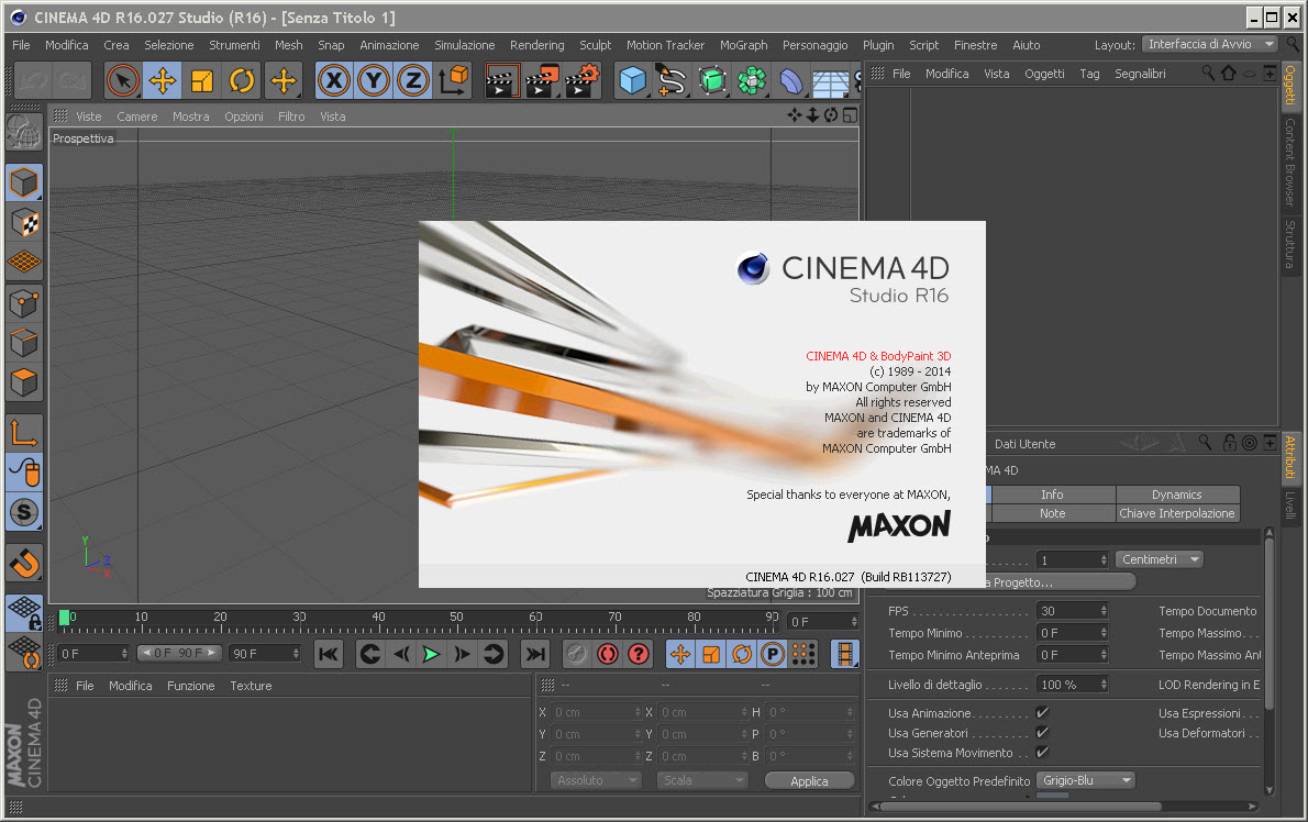 MAXON CINEMA 4D R16.027 (Build RB113727)