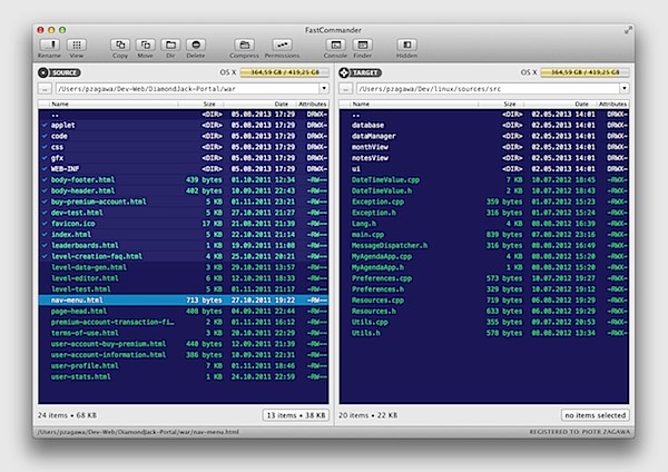 FastCommander v1.7 Mac OS X