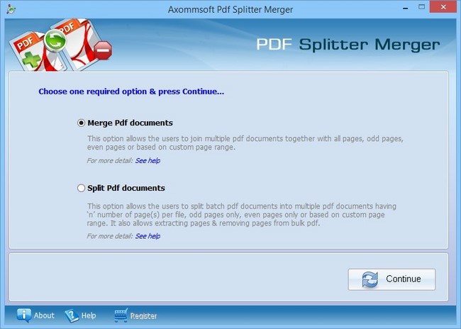 Axommsoft PDF Splitter Merger 1.3.0