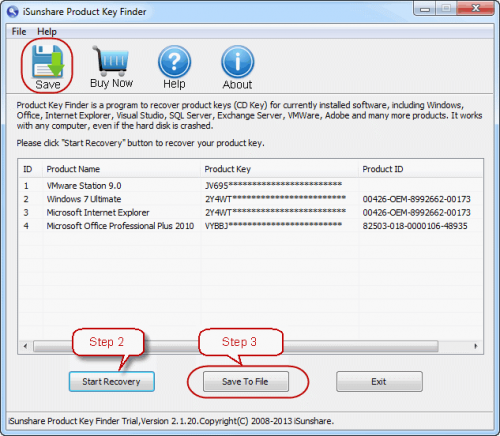 iSunshare Product Key Finder 2.1.20