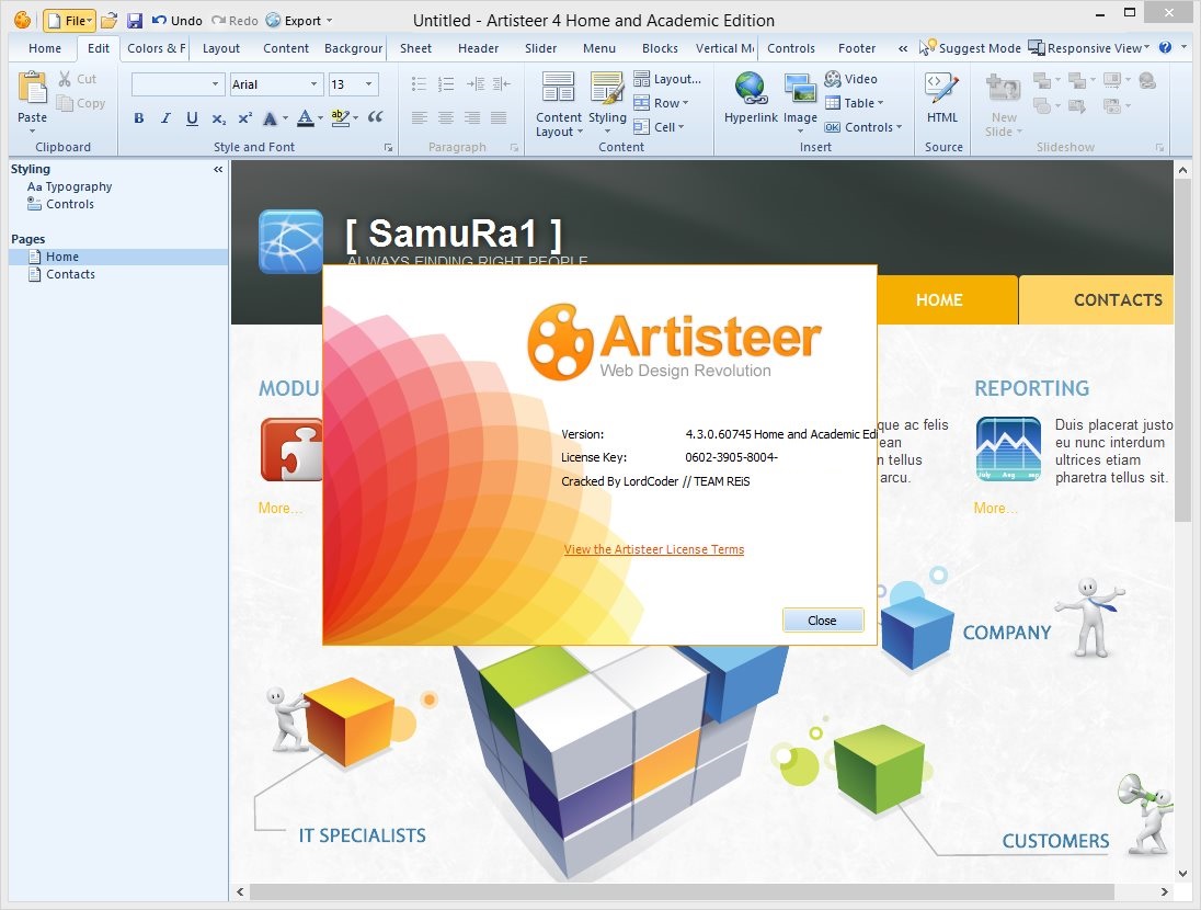 Artisteer Standard / Home and Academic 4.3.0.60745 Multilingual