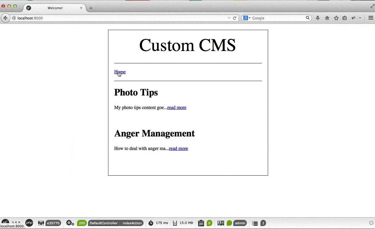 Build a CMS in Symfony 2