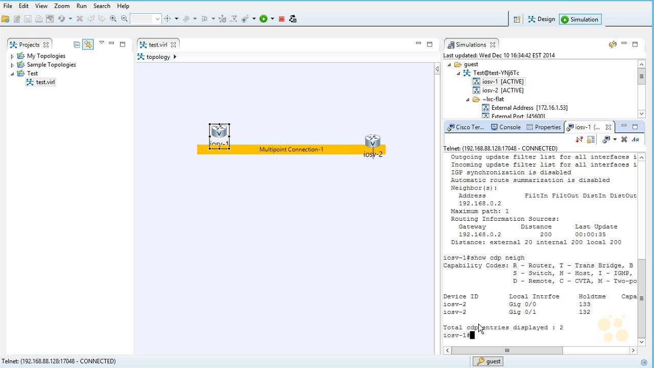 Cisco Virtual Internet Routing Lab (VIRL) by Anthony Sequeira