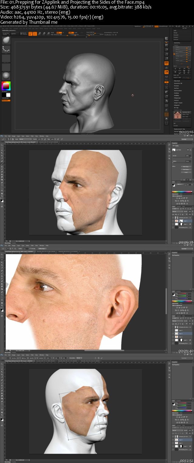 ZBrushworkshops - Texturing A Head In ZBrush And Rendering In Marmoset