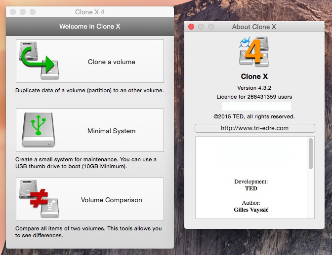 Clone X 4.3.2 Mac OS X