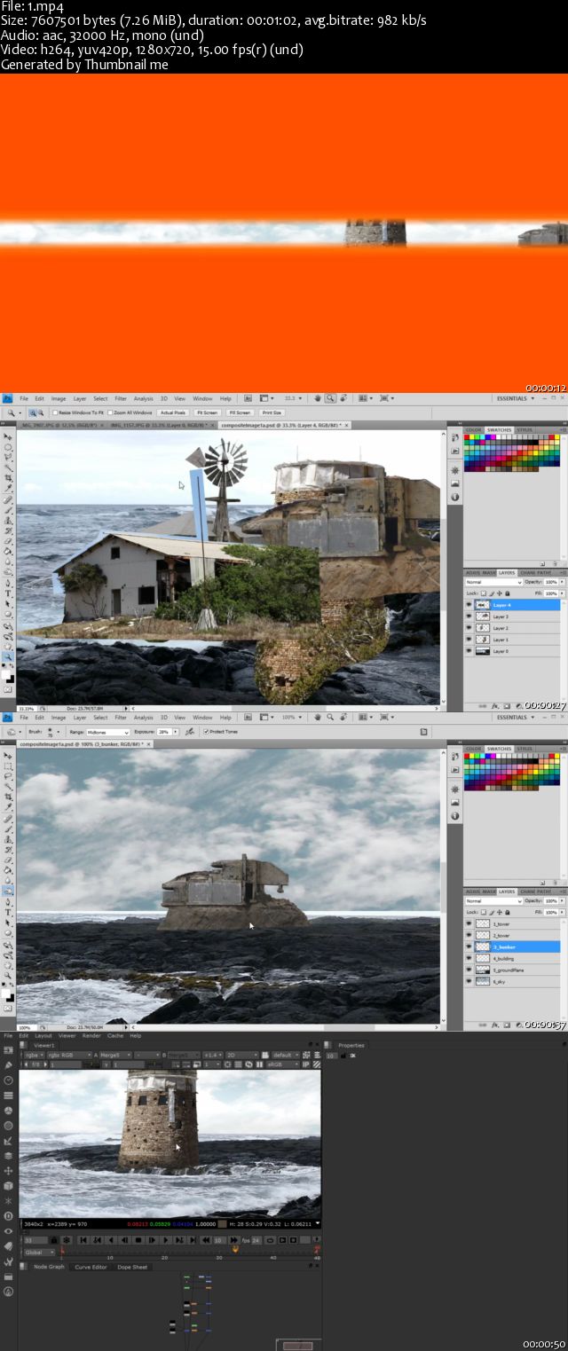 Compositing a Desolate Ocean Landscape in Photoshop and NUKE